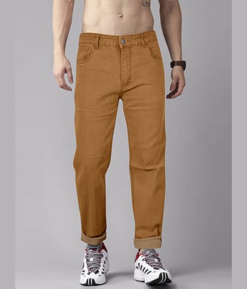 JB JUST BLACK Regular Fit Cuffed Hem Men's Jeans - Brown ( Pack of 1 )