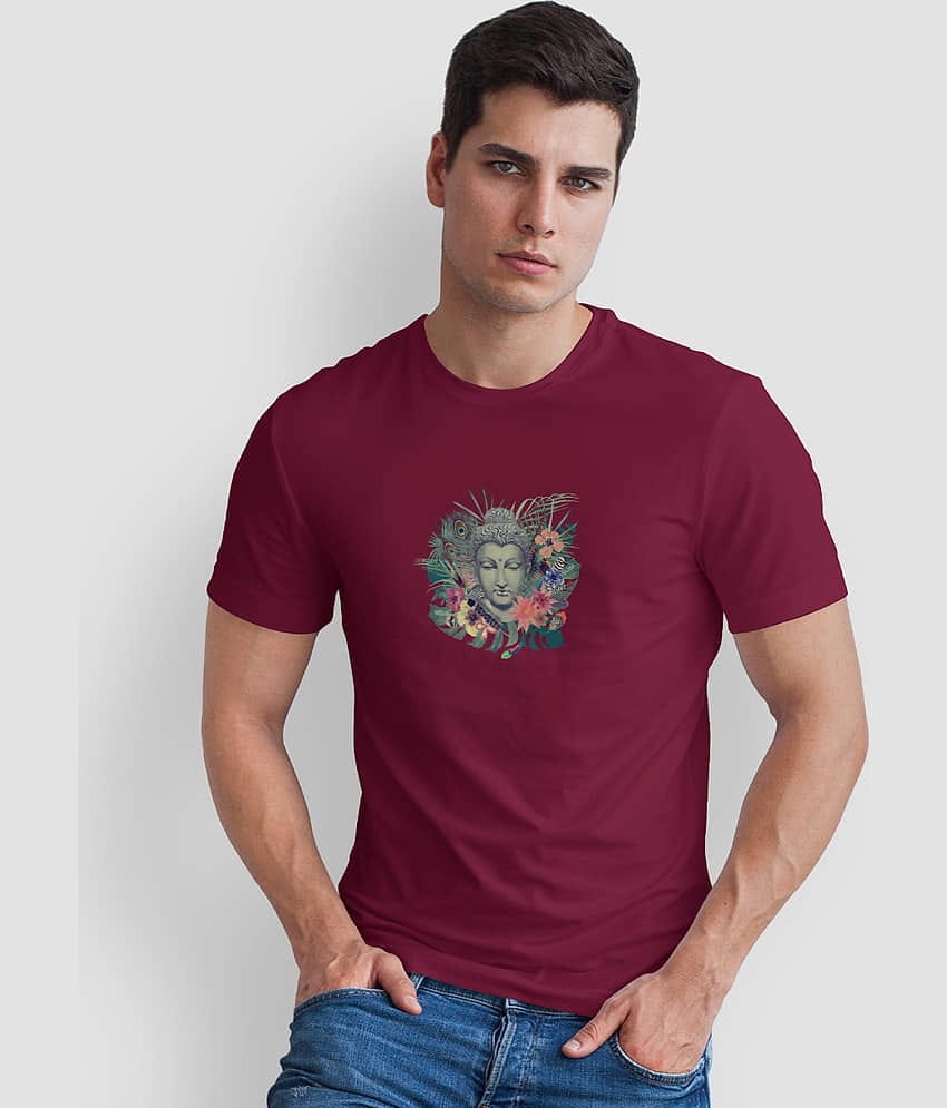 The Twenty Eight Pack of 1 Cotton Regular Fit Men's T-Shirt ( Maroon )