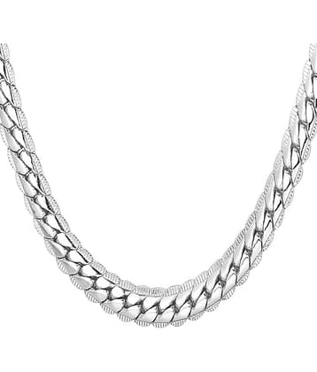 ZIVOM® Classic Curb Silver 316L Surgical Stainless Steel 24" Chain Necklace for Men Boys