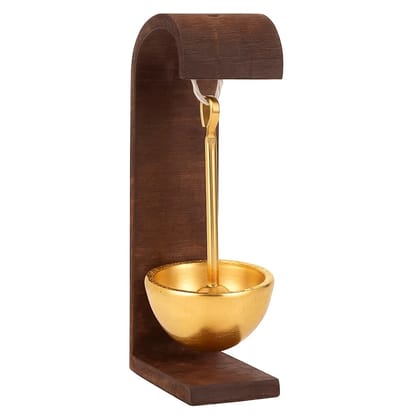 Delhi Deals Hub Brass Doorbell Wind Chime with Wooden Frame Pack of 1
