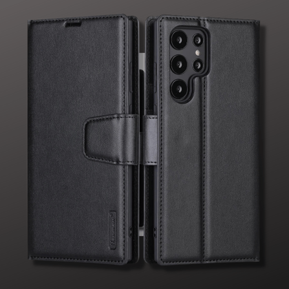 Two-In-One Wallet Style Premium Leather Luxury Flip Cover-Samsung Galaxy S23 Ultra