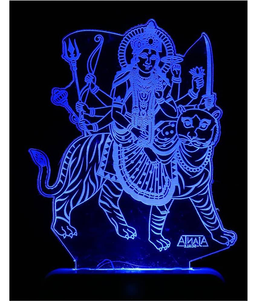 SUPER AJANTA 2021  Sree Ambajima  Sree Saktima 3D Night Lamp Multi - Pack of 1