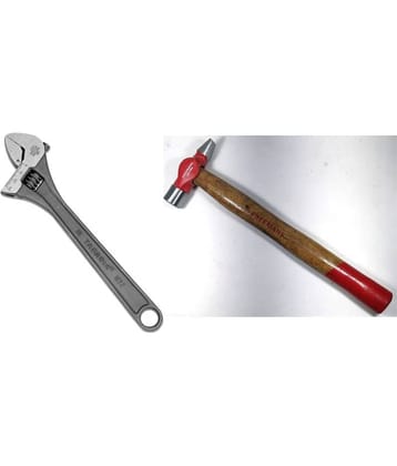 Taparia 2 Hand Tool Combo (Adjustable Wrench 300Mm/Hammer 200G)