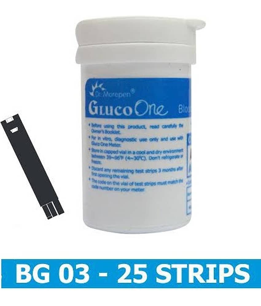 Dr Morepen 25 Test Strips For Bg 03Glucometer (Strips Only Pack)