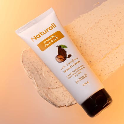 Naturali Exfoliating Face Scrub With Walnut, Cocoa Butter & Shea Butter-100g