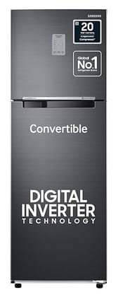 Samsung 256L 3 Star Convertible 3 In 1 Digital Inverter Frost-Free Double Door Refrigerator Appliance (RT30C3733B1/HL,Black Doi 2023)