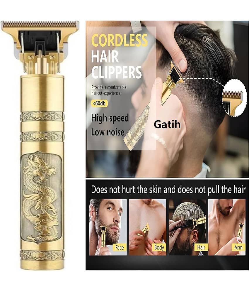 Gatih Hair Trimmer T9 Gold Cordless Beard Trimmer With 120 minutes Runtime