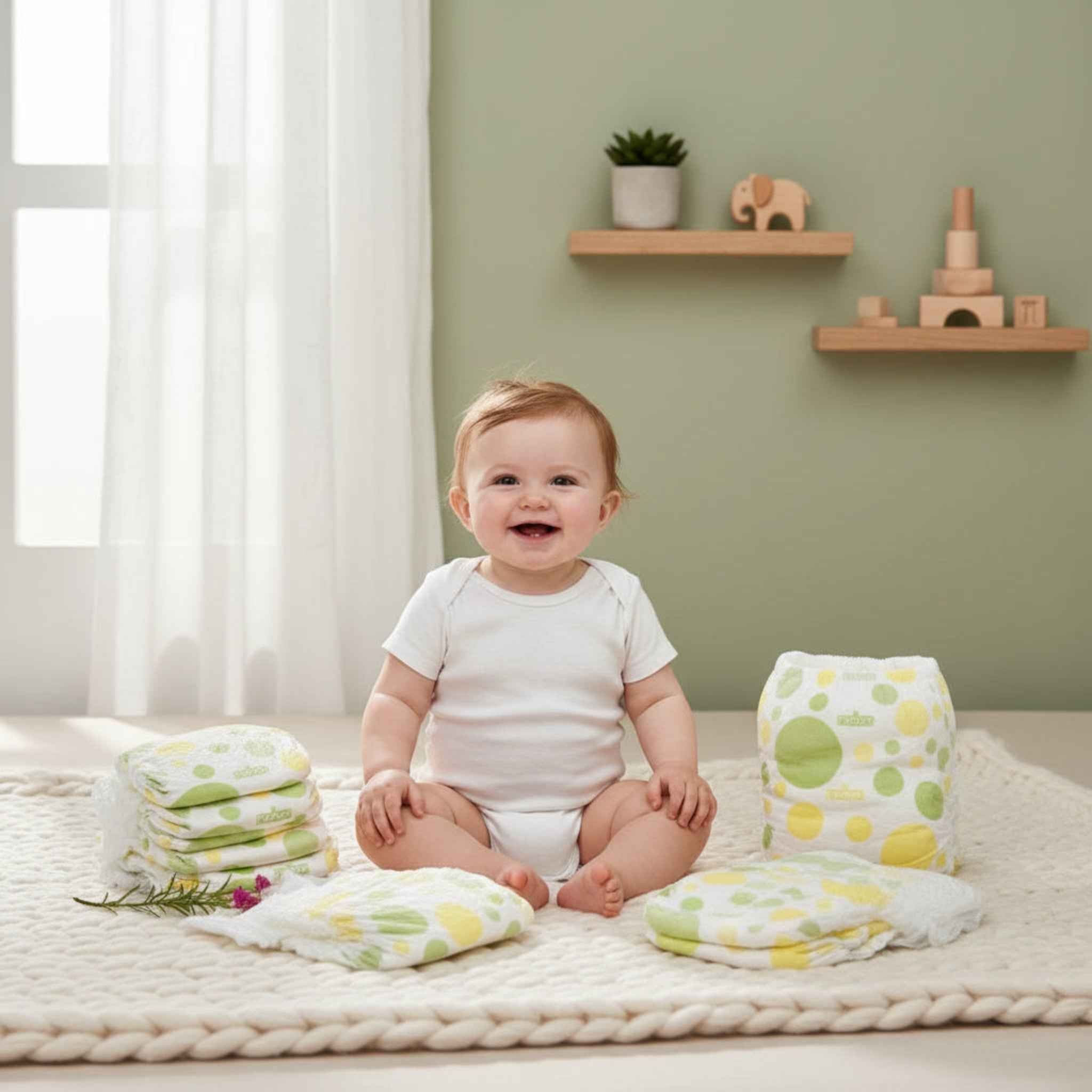 Premium Baby Diapers - 50 Pack | THE GIR FARMER