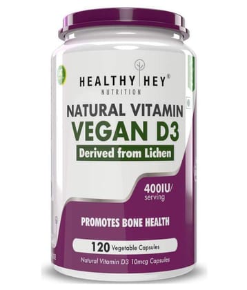 HEALTHYHEY NUTRITION Vegan Vitamin D3Natural  Based 120 Veg Capsules Capsule 120 no.s