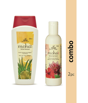 moha Herbal Shampoo 200ml & moha Herbal Hair Serum 100ml