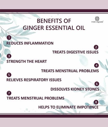 pink square 100% Pure Ginger Essential Oil For Belly,Thighs & Reduce Fat Shaping & Firming Oil 30 mL Pack of 3