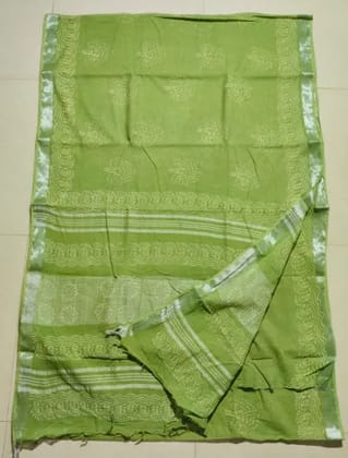 Cotton Linen saree with blouse