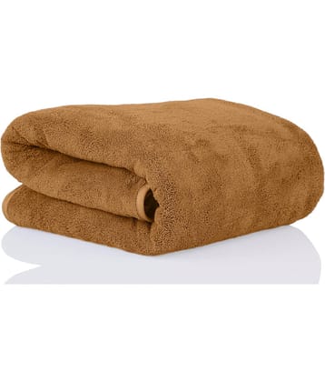 Midastra Pack of 1 Microfibre 400 -GSM Bath Towel ( Brown )