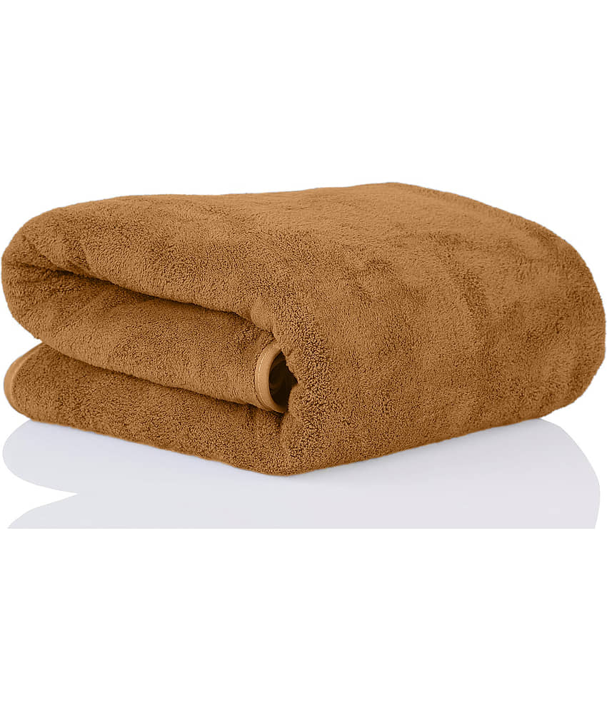 Midastra Pack of 1 Microfibre 400 -GSM Bath Towel ( Brown )
