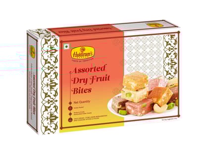 Haldiram's Assorted Dry Fruit Bites Packed Sweets - 350 Gm