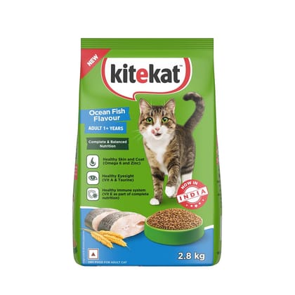 Kitekat Ocean Fish Flavour Adult (1+ Years) Dry Cat Food 2.8kg Kitekat Ocean Fish Flavour Adult (1+ Years) Dry Cat Food 2.8kg