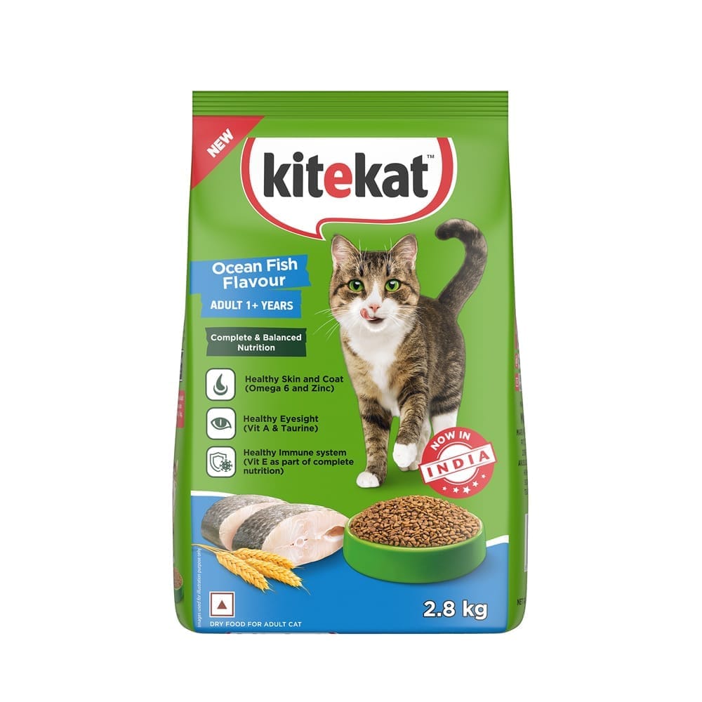 Kitekat Ocean Fish Flavour Adult (1+ Years) Dry Cat Food 2.8kg