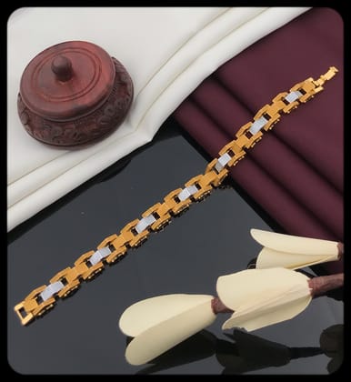 Dazzling Gold Plated Unisex Loose Bracelet