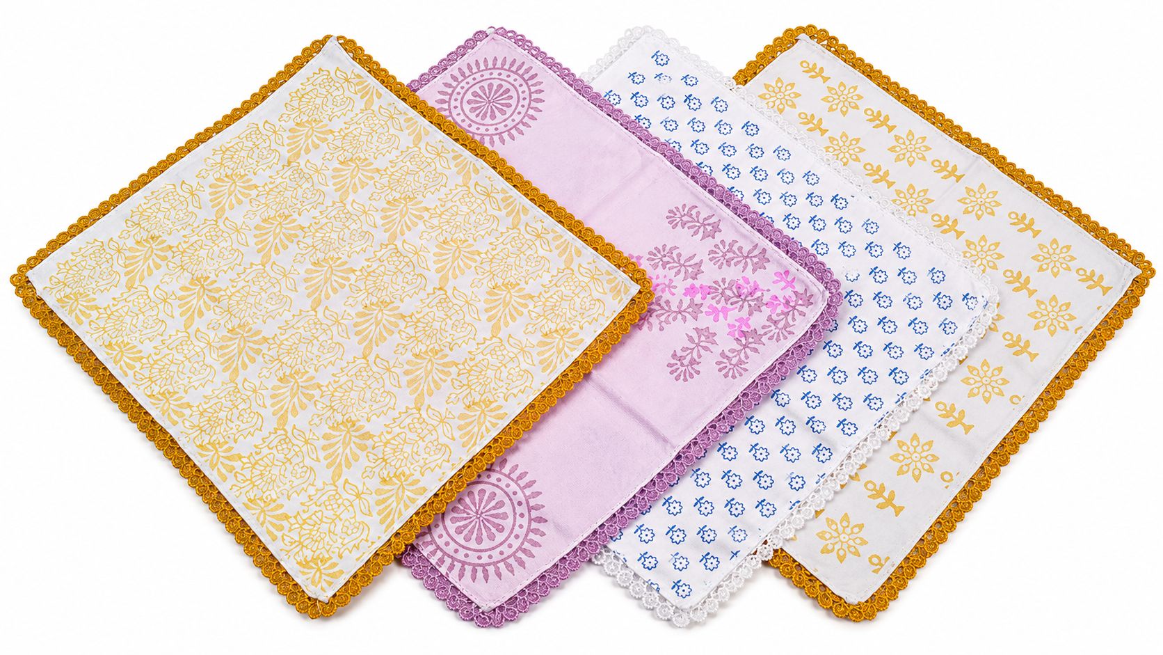 Premium Cotton Handkerchief Set | Pack of 4 | Soft & Reusable Everyday Handkerchiefs.