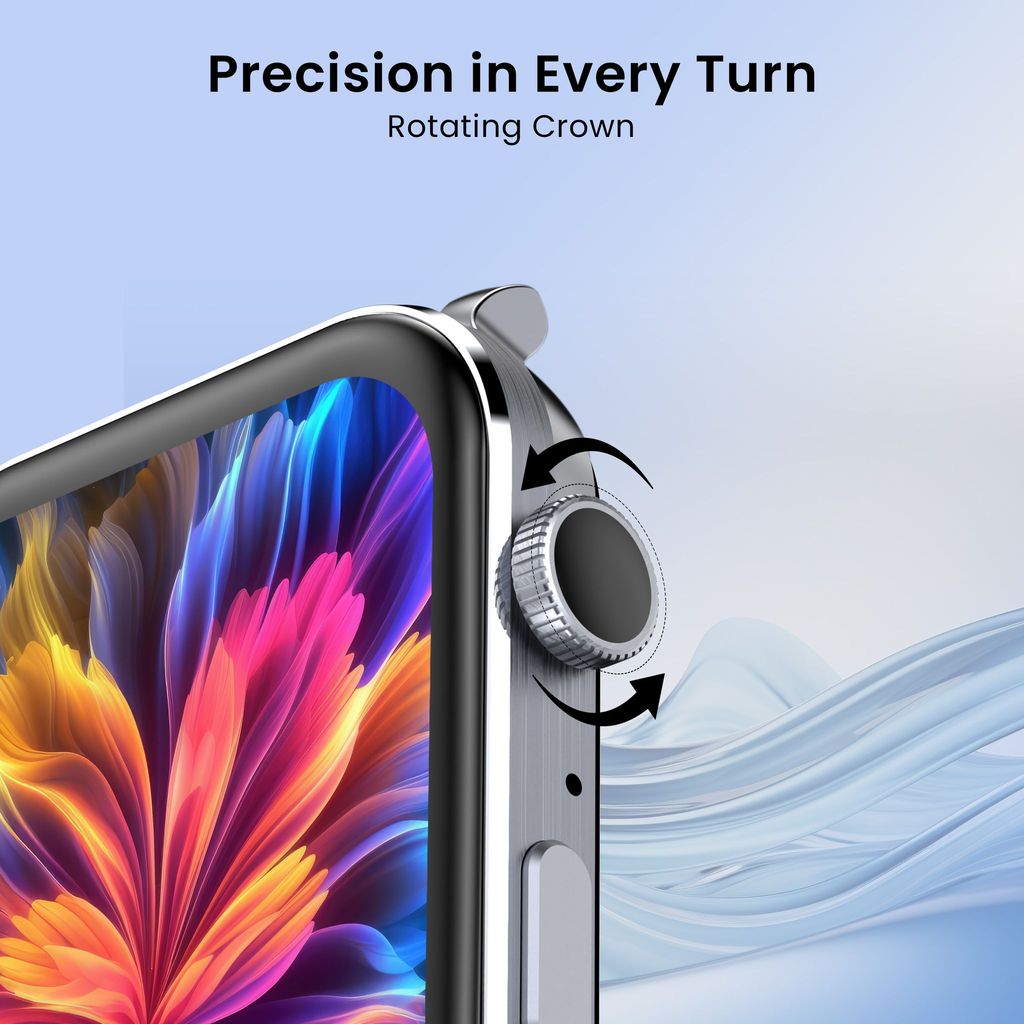 CELLECOR M9 Pro Blaze, 2.01" Amoled Display with Rotating Crown, Voice Assistance, Advanced Chipset, BT Calling, Fast Charge, 100+ Sports Mode & Watch Faces, Upto 5 Day Battery, IP67 (Black)