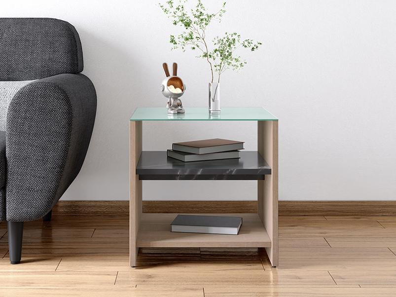 Orth Corner Table - Engineered Wood, Sonama Oak