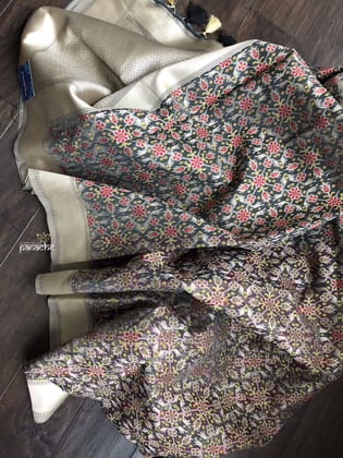 AWESOME COLLECTION LINEN PRINTED SAREE 1386