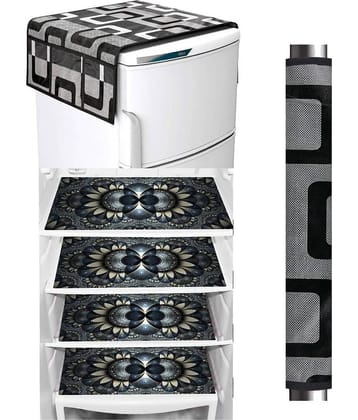 Shaphio - Black PVC Fridge  Top Cover (Pack of 6)