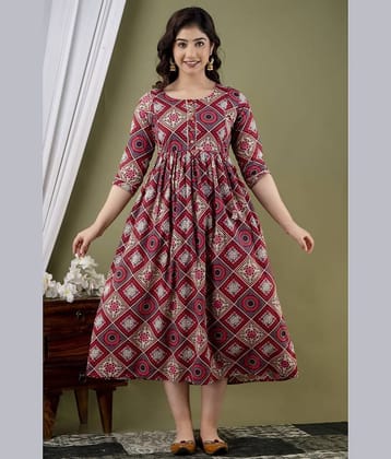 Nevisha Style Purple Cotton Maternity Kurta Single