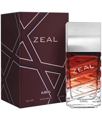 Ajmal Zeal EDP 100ML Long Lasting Scent Spray Spicy Perfume Gift For Men - Made In Dubai Pack of 1