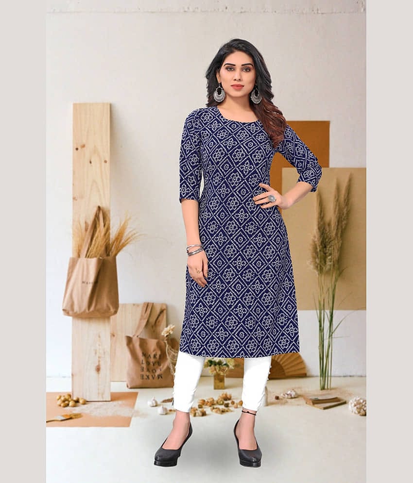 KETAKI FASHION Pack of 1 Crepe Printed Straight Women's Kurti - ( Multicolor )