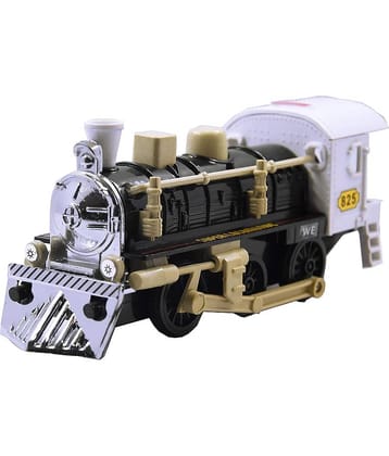 Kid's Elegance Style and Very Realistic Looks Pull Back Super Locomotive Steam Engine Train Toy - Multicolor