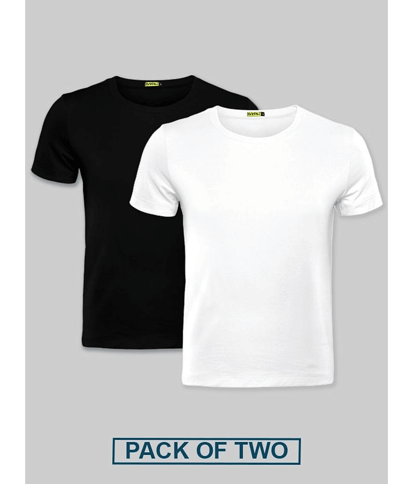 TREND SKY Polyester Regular Fit Solid Half Sleeves Men's Round T-Shirt - Red ( Pack of 2 )