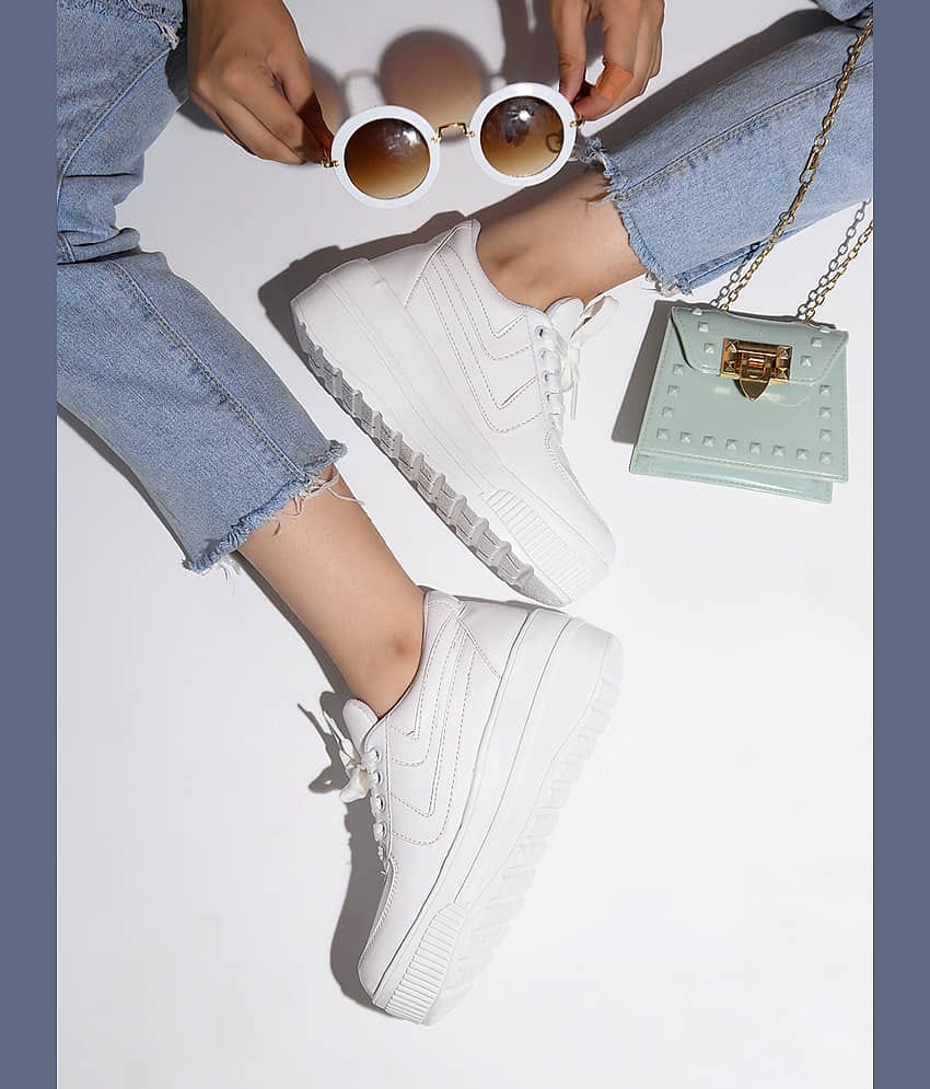 Stylestry White Women's Sneakers