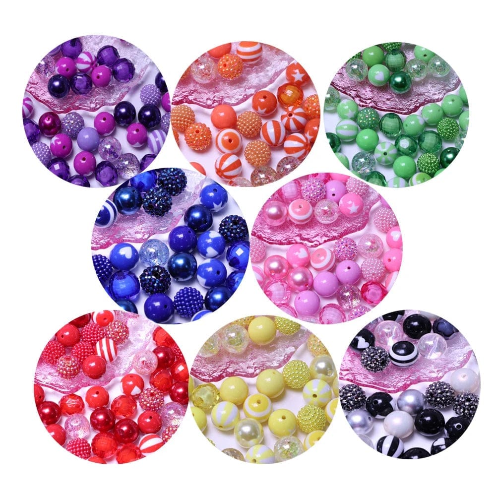 Hot Selling 20MM Chunky Beads Colorful Candy Gumball Loose Spacer Beads DIY Necklace Bracelet Jewelry Making Supplier