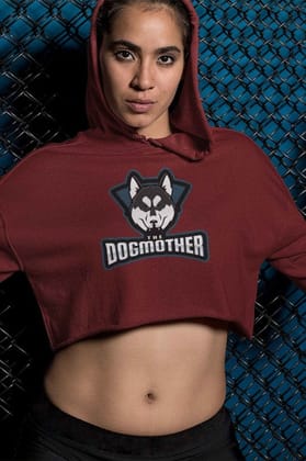 Crop Hoodie (Women) - The Dogmother Husky (6 Colours)