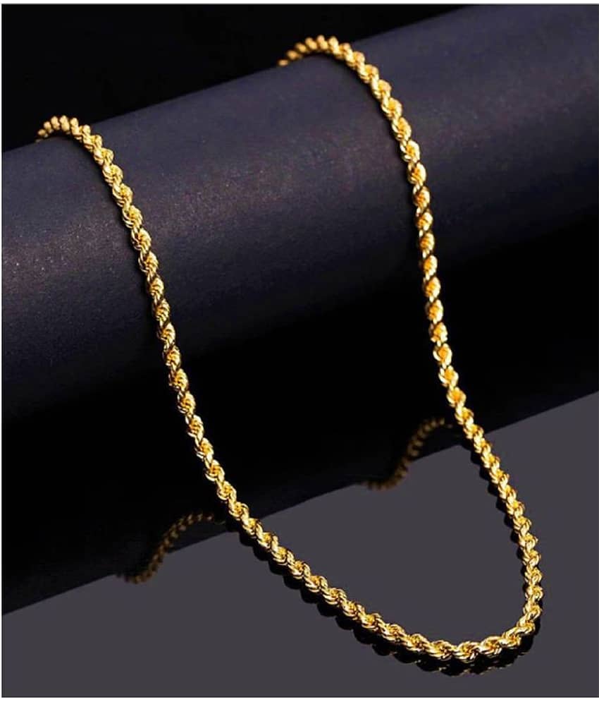 H M PRODUCT Gold Plated Chain ( Set of 1 )