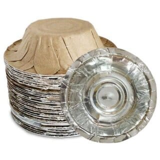 6 Inch Silver Coated Paper Bowl - 40 Pcs Pack