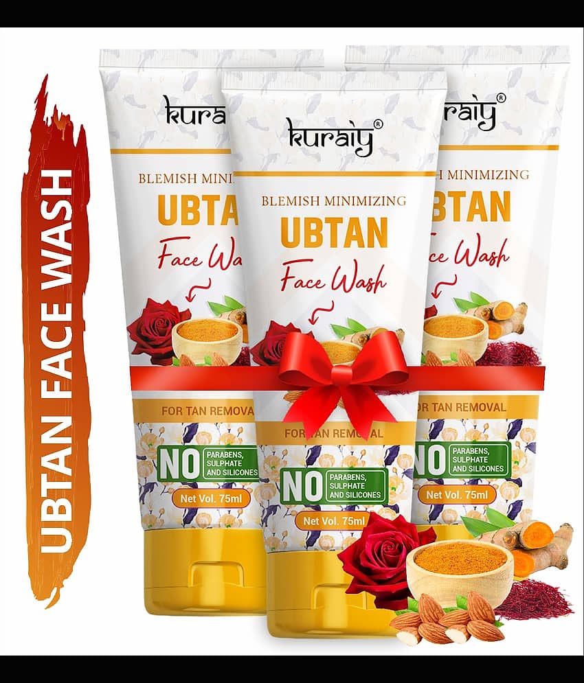 KURAIY Brightening Face Wash For Dry Skin Oily Skin Combination Moisturizing pack of 3