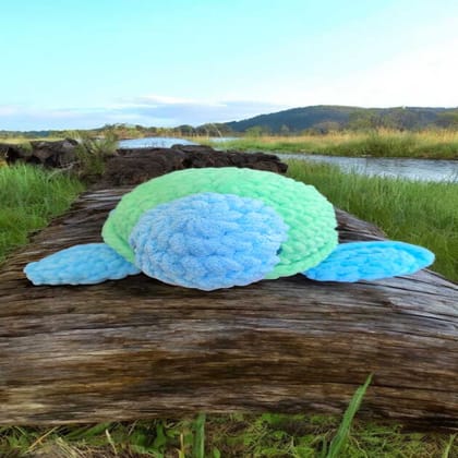 Chenille Sea Turtle Crochet Stuffed Toy