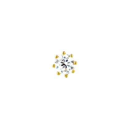 Silver claw lining stud pair-3mm / 14k plated