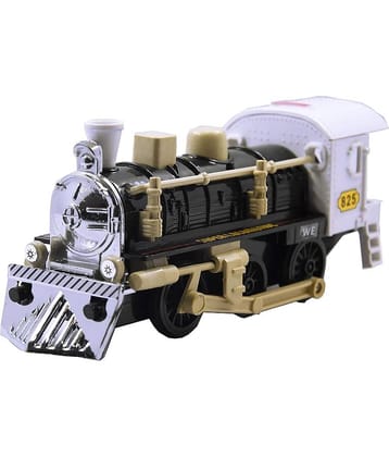 Kid's Elegance Style and Very Realistic Looks Pull Back Super Locomotive Steam Engine Train Toy - Multicolor