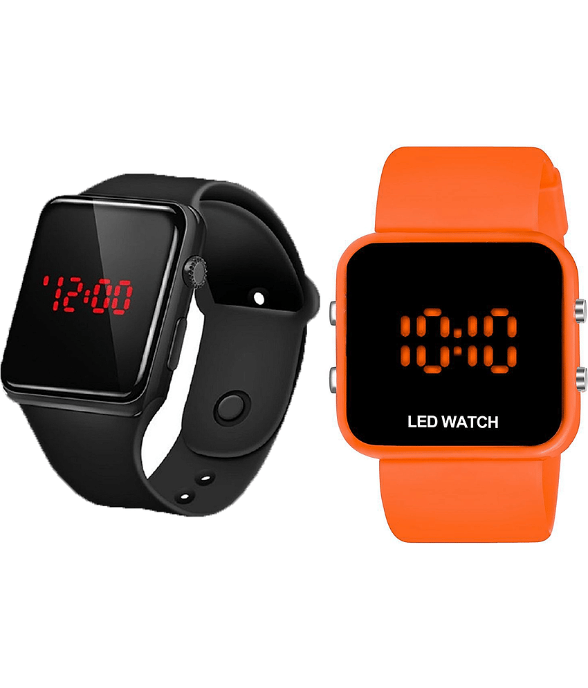 DECLASSE Black PU Digital Couple's Watch