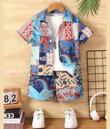 Ocvito Pack of 1 Boys Cotton Blend Shirt & Shorts ( Multicolor )