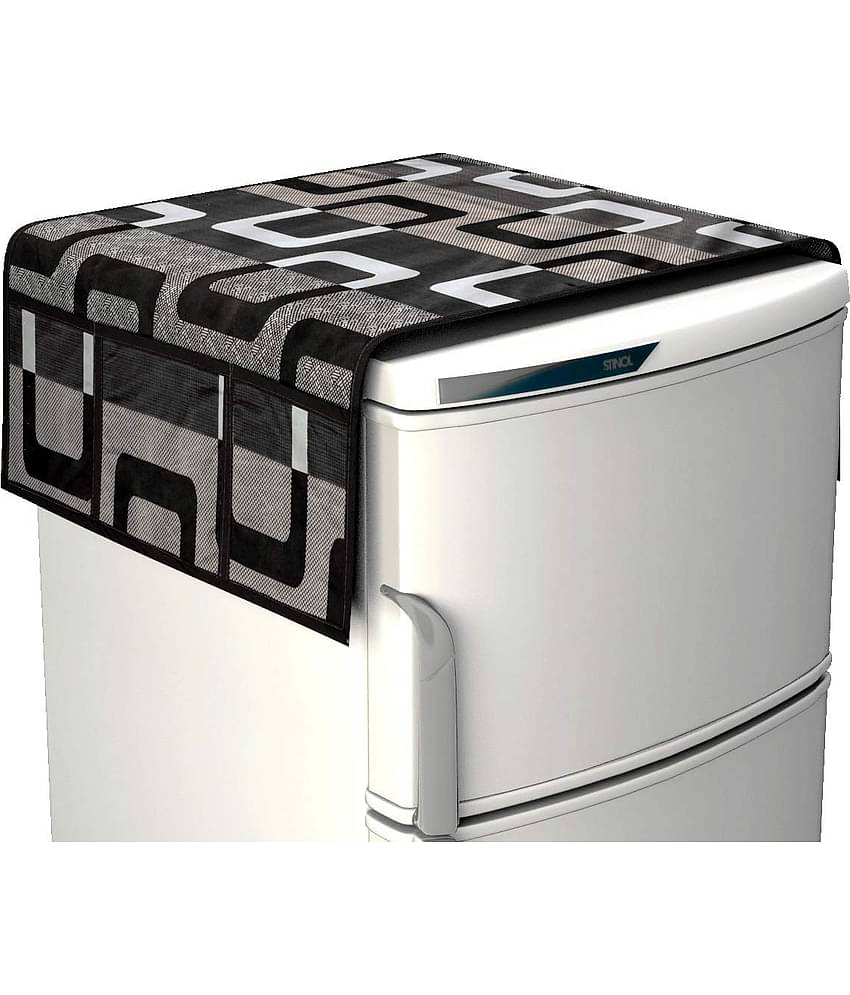 Shaphio - Multicolor Polyester Fridge  Top Cover (Pack of 1)