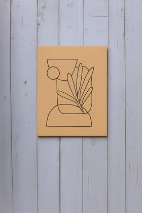 Dbeautify's MDF Minimalist Abstract Vase with Leaves – DIY