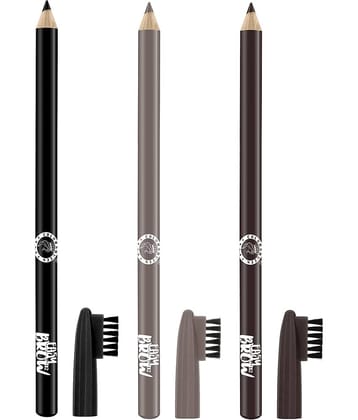 Colors Queen Easy Brow Pencil Black, Brown, Dark Brown Black Brown Dark Brown Brow Pencil Black 9 g