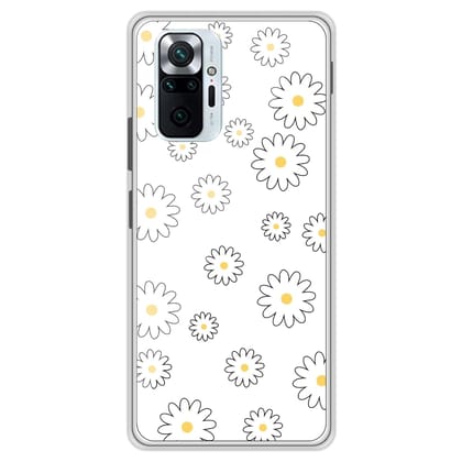 White Flowers - Clear Printed Case For Redmi Models-Redmi Note A1