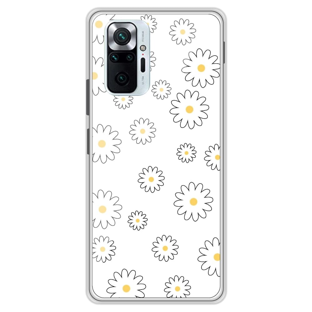 White Flowers - Clear Printed Case For Redmi Models-Redmi Note A1