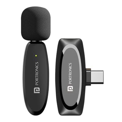 Portronics Dash 7 Type C Lapel Wireless Mic, Plug & Play, Noise Cancellation, Portable & Light Portronics Dash 7 Type C Lapel Wireless Mic, Plug & Play, Noise Cancellation, Portable & Light