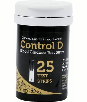 Control D 25Glucometer Sugar Test Strips